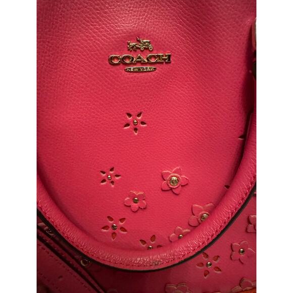 Excellent condition Coach Tea Rose pink satchel Applique - Picture 5 of 10